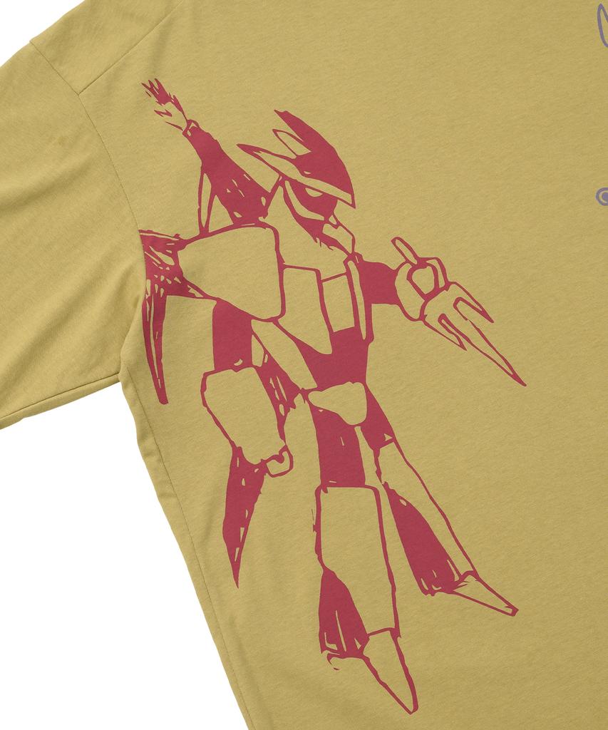AJOBYAJO Robots Duel Oversized T-Shirt [Mustard]