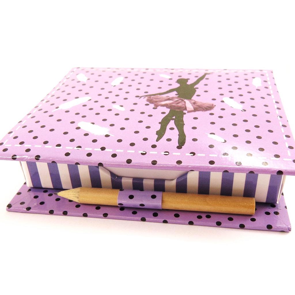 Les Trésors De Lily [L3986] - Bloc papier 'Ballerines' violet (+stylo)