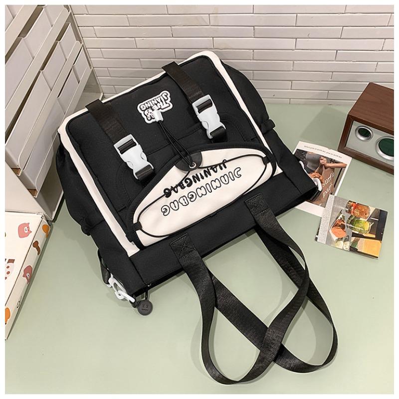 The new schoolbag is high-value, fresh and sweet, macaron-colored make-up bag, junior high school students, light travel, and large-capacity backpack.