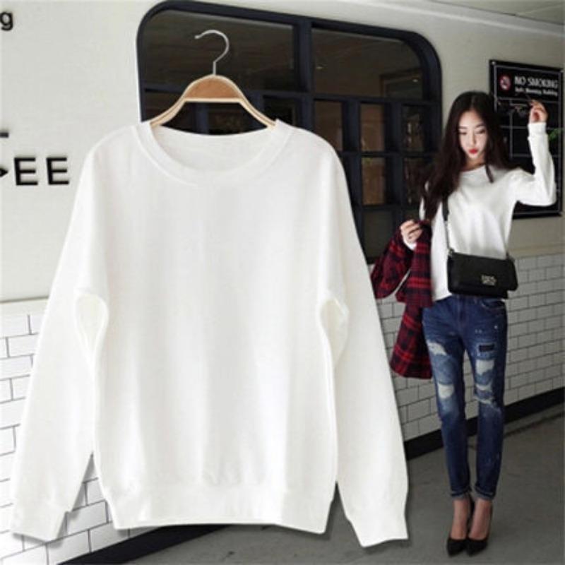 Season Tops, Female Students, Tide Students, Long Sleeves, Loose Girlfriends, Sisters, Thin Hoopless Sweater