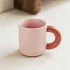 Candy color cup contrasting color mug household ceramic cup water cup tea cup simple restaurant straight coffee cup