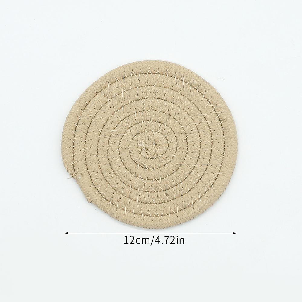

1 шт. Хлопковая нить Подставка под чашку 12 см Круглая подставка Вязаная салфетка на стол Подставка под горячее Подставка под кофейную чашку Чайную чашку Плетеная Нескользящая подставка