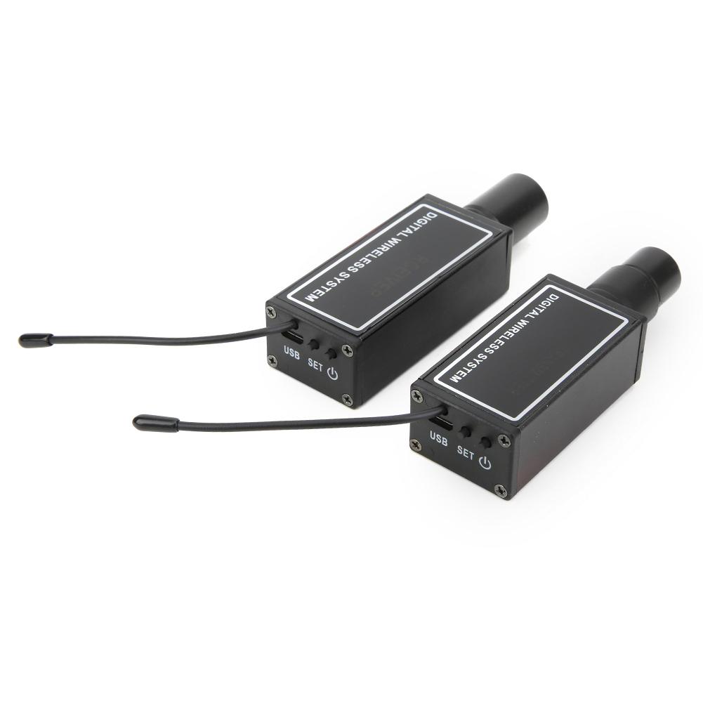 Digitales Drahtloses Audiosystem Eingebaute Batterie Mikrofon Sender Empfänger 900 930Hz(Schwarz )