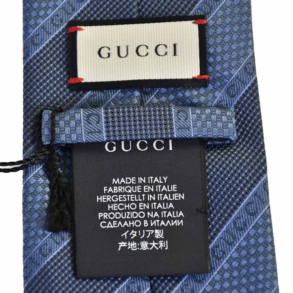 GUCCI Silk Tie 499694 4B002 4800 Blue [Used]