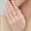 Modian 925 Sterling Silver Charm Crystal Twist Dazzling Finger Ring For Women Grils Party Fashion Stackable Fine Jewelry