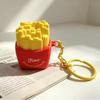 Food Shaped Anti Anxiety Stress Relief Keychain Realistic Creative Soft Squeeze Toy Key Ring for Kids Gift