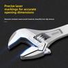 Adjustable Wrench Large Openin Long Handle Universal Spanner Clamp Wrench Mechanical Workshop Hand Repair Tools