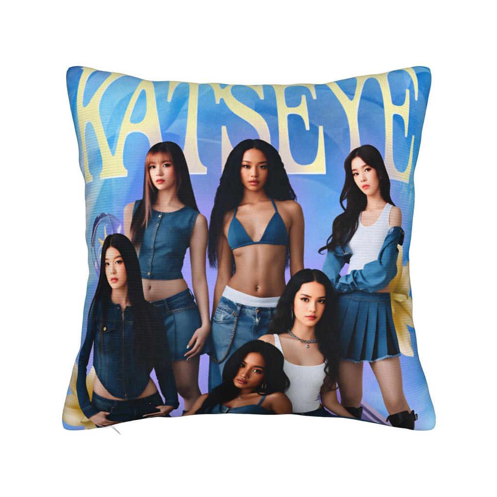 Katseye Kpop Music Pillow Cover Cute Funny Pillow Case For Living Room Sofa Soft Pillowcases Gift