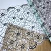 20.5cm wide Elastic Eyelash Lace, Two-tone Chantilly Spandex Mesh Lace Fabric for Lingerie, Bra, Underwear, Garment, Sewing & Crafting