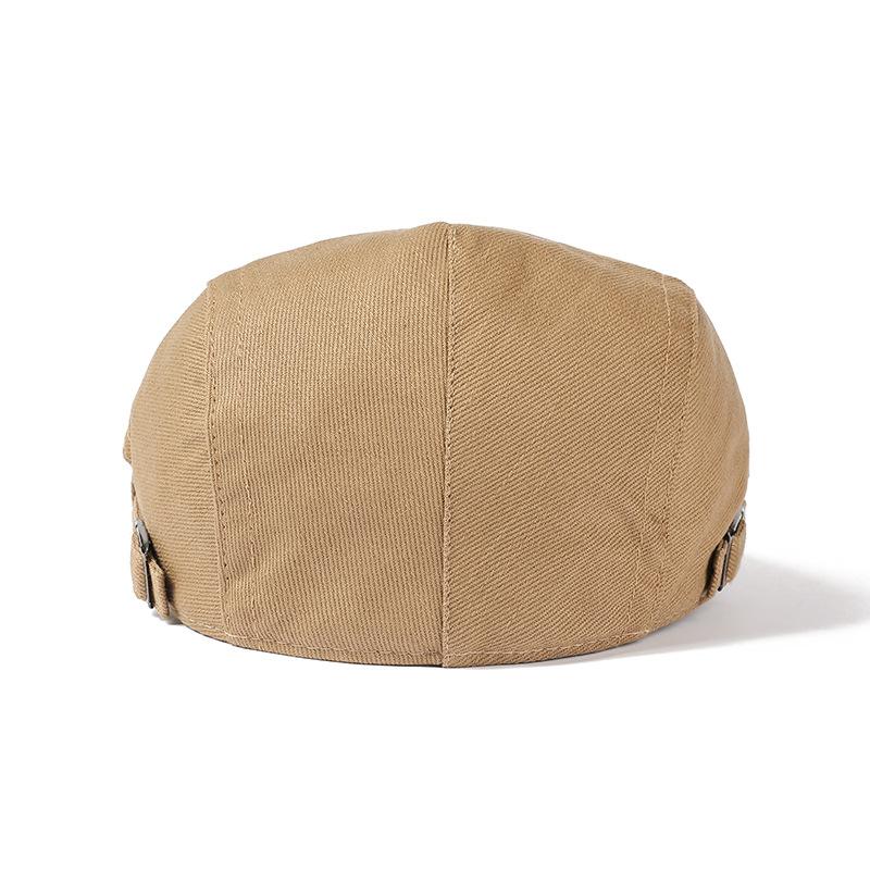 Ιαπωνικό ρετρό καπέλο με γλώσσα πάπιας για άνδρες και γυναίκες με λογοτεχνικό μπερέ μονόχρωμο καπέλο μπροστά