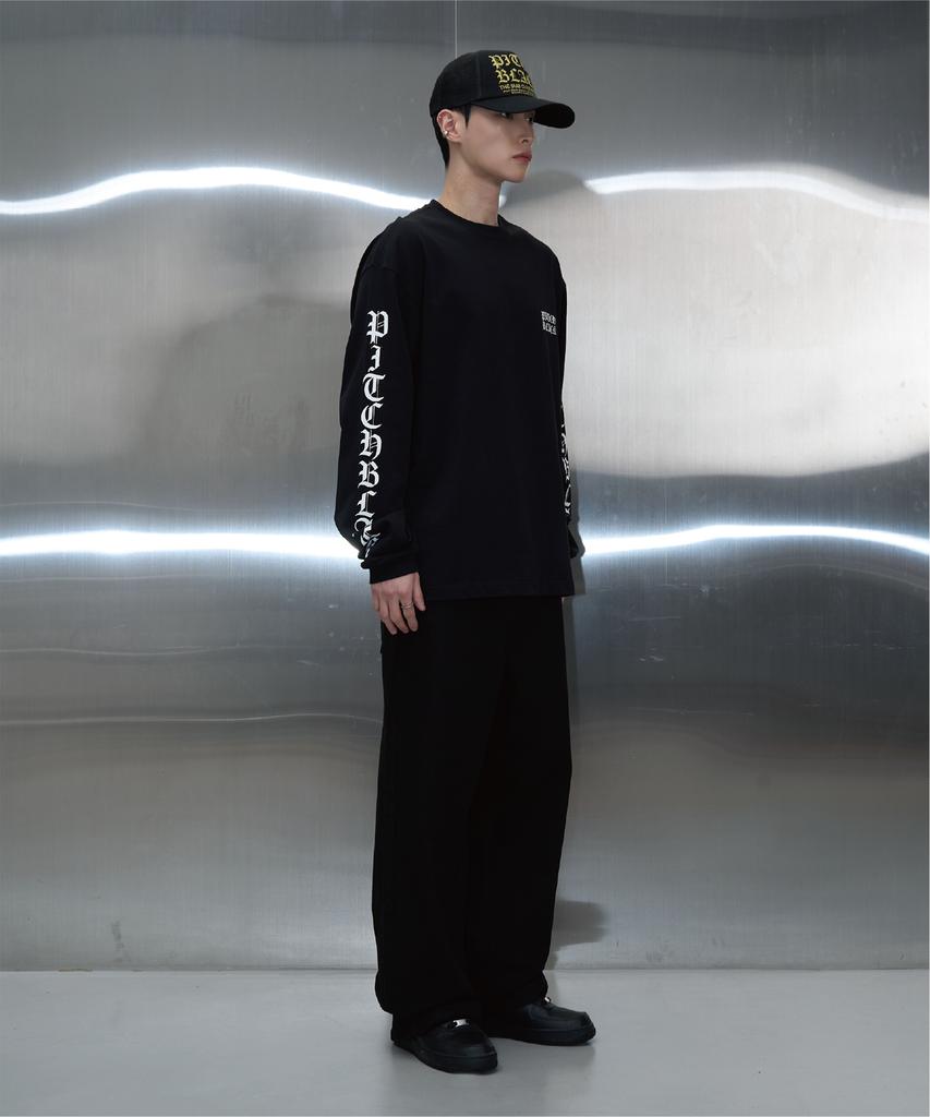 Pichibeullaeg Basic Logo Long Sleeve Tee (Black)
