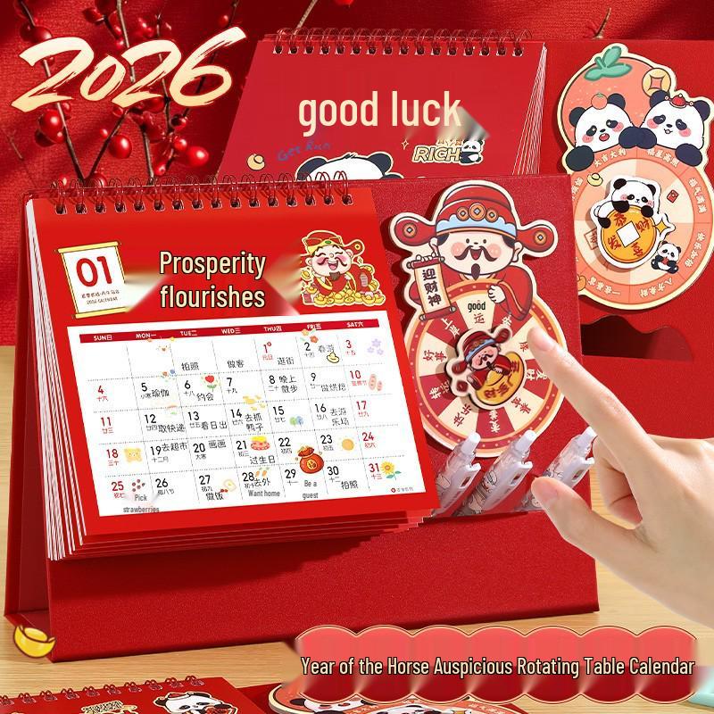 

2026 Year of the Horse Desk Calendar: Cute Cartoon Design - Newcomer Exclusive Offer