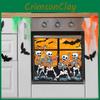 Sun Halloween Setting Skull Bat Celebrations Glass Cabinets Home Decor Stickers