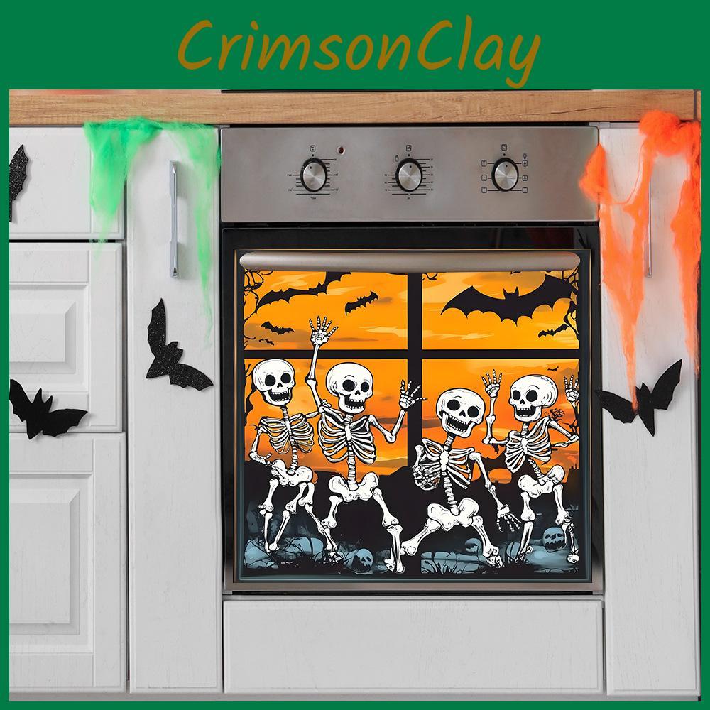 Sun Halloween Setting Skull Bat Celebrations Glass Cabinets Home Decor Stickers