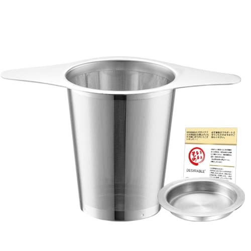 Desirable Tea Strainer, Professionally Recommended, Stainless Steel, Ultra-Fine Mesh, Strainer for Tea Leaves, Deep Tea Strainer for Mugs, Cups, and P