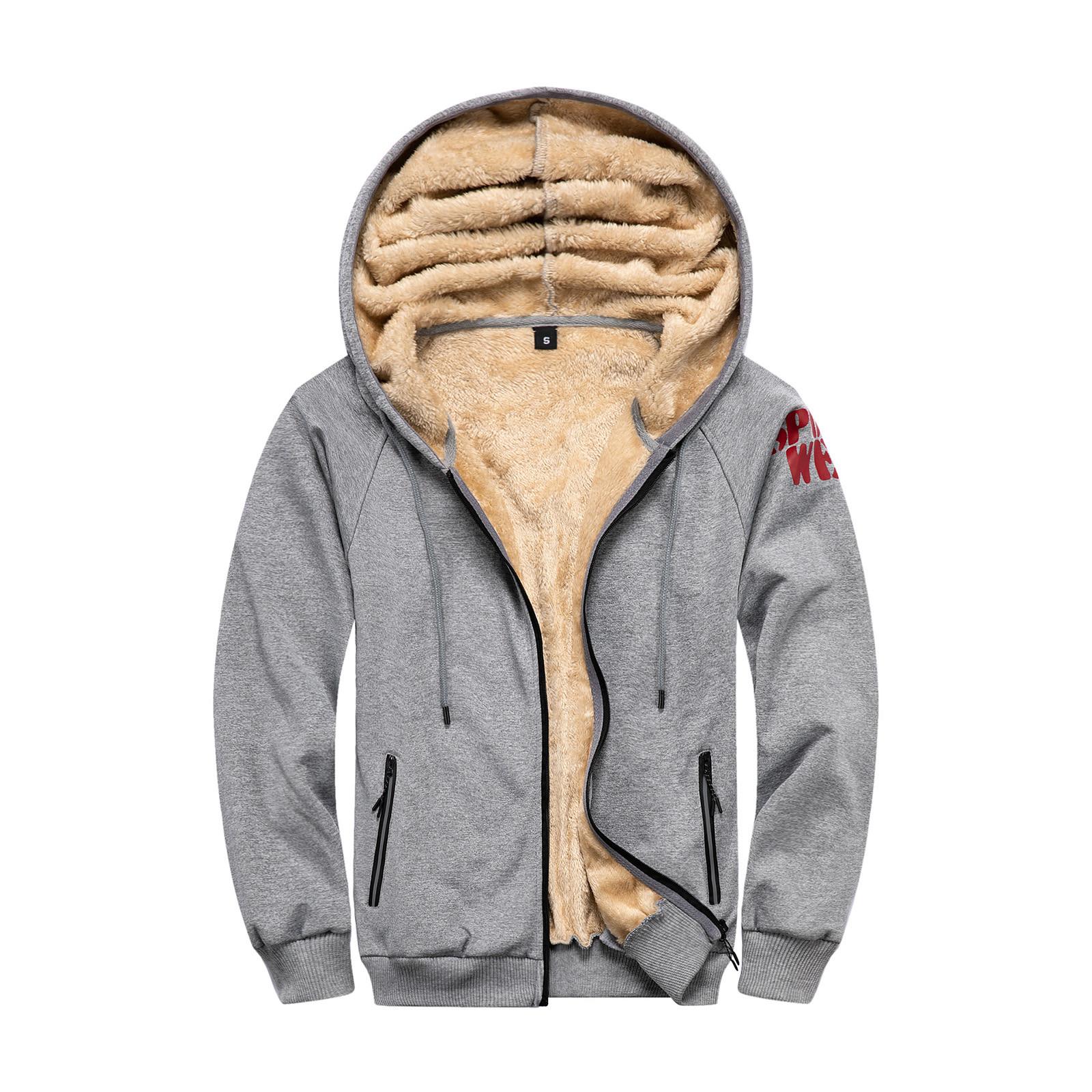 Мужская повседневная камуфляжная спортивная толстовка с длинным рукавом на молнии с капюшоном, куртка, пальто M серый