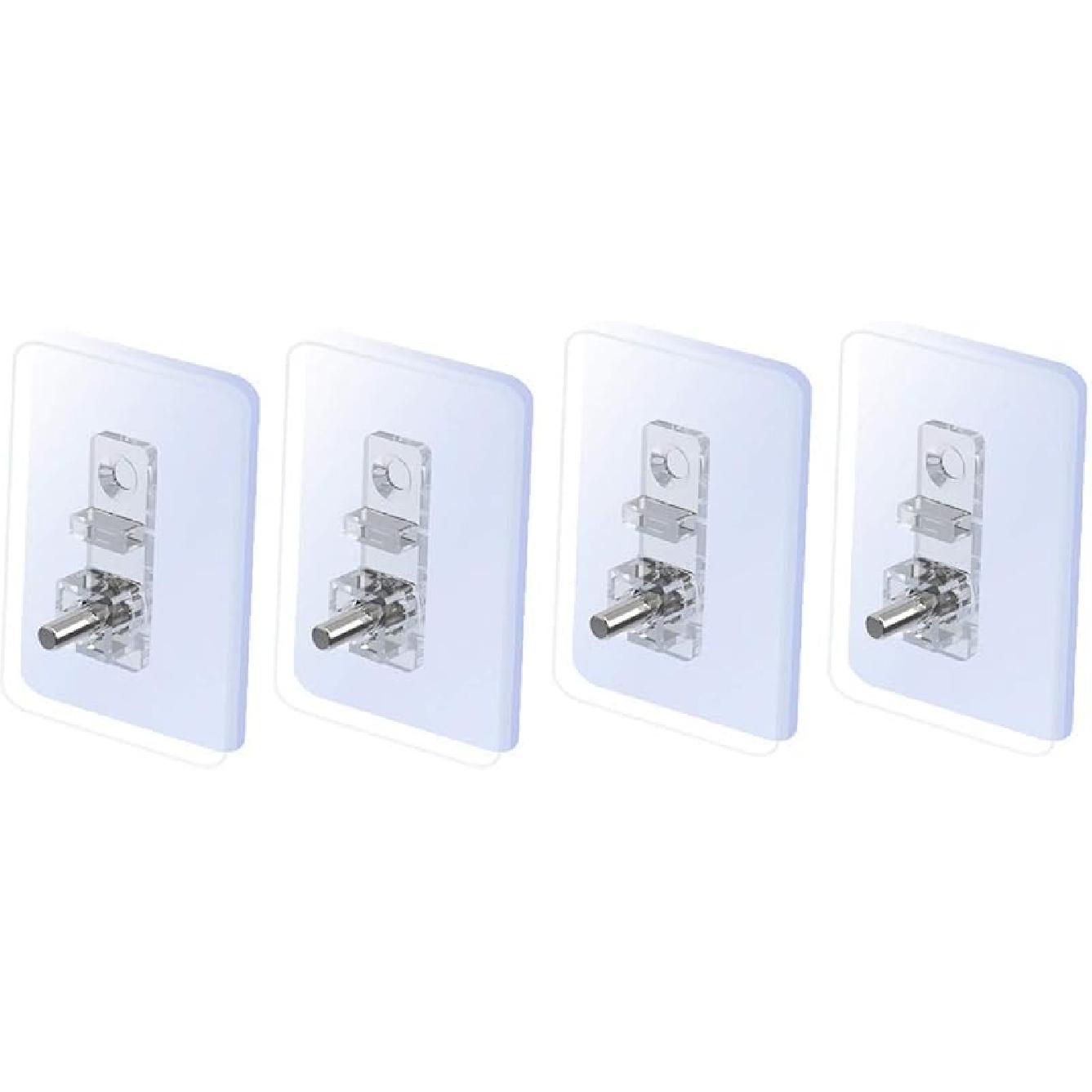 LAIGOO Floating Shelf Adhesive Wall Mounted Non-Drilling, U Bathroom Organizer Display Picture Ledge Shelf for Home Decor/Kitchen/Bathroom 4 Adhesives