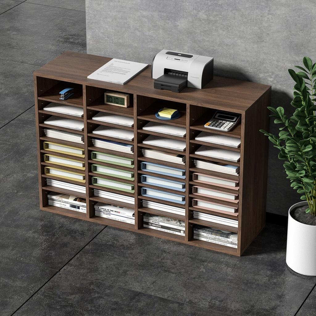 Literature Organizers, 36 Compartments Office Mailbox with Adjustable Shelves, Wood Literature Sorter 39.3x12x26.8 inches for Office, Home, Classroom,