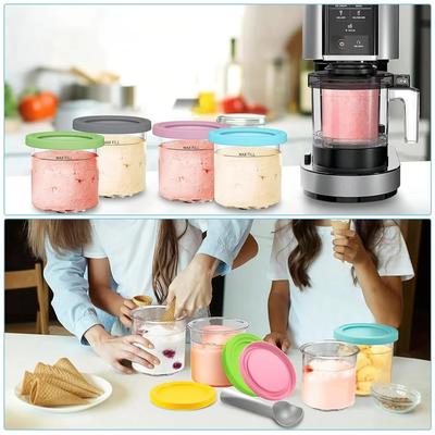 Ice Cream Pints Cup Ice Cream Containers With Lids For Ninja Creami Pints For Nc301 Nc300 Nc299amz Ice Cream Maker
