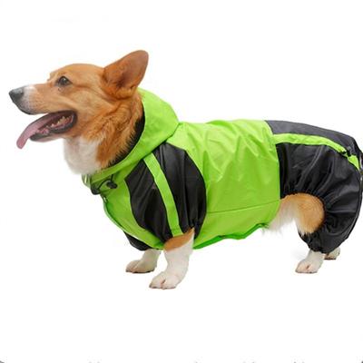 Adorabile tuta per cani Corgi Abbigliamento impermeabile Giacca antipioggia con cappuccio