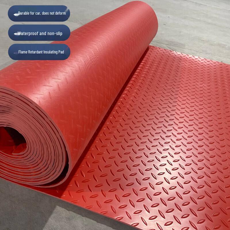 Raxwell 10kV Red Herringbone Electrical Safety Mat
