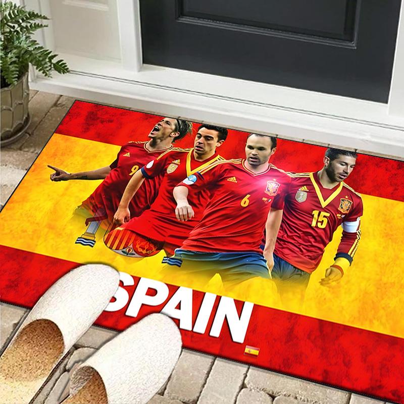 1PC Rug Spain Flag Map Art Carpet, Chair Rug,Area Rug for Office Bedroom Living Rooms Bedroom, Doormat Decor Christmas Fan Gifts