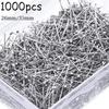 1000PCS 26/35mm Stainless Steel Sewing Pins Dressmaker Straight Suture Pins Fine Satin Head Pins Jewelry Making of Sewing Tools