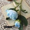 Retro home simulation 2 heads burnt edge peony peony fake flower