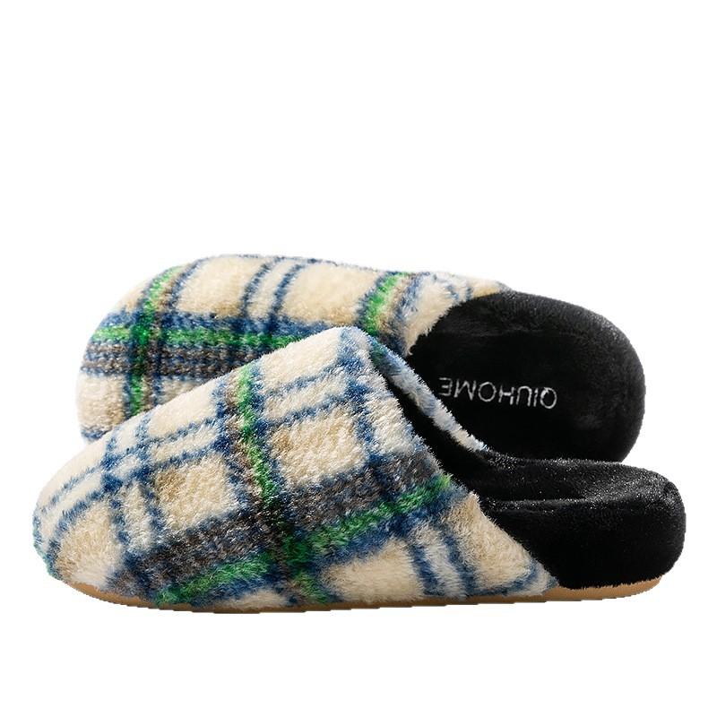 Thickened thermal cotton slippers New plush plush slippers Home indoor non-slip thermal cotton slippers Thick bottom versatile