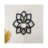 2X Lotus-Eckregale, Wand-Eckregale mit Holzblumen, Schwebende Regale, Kristall-Ausstellungsregal, Boho-Wand-Eckregale