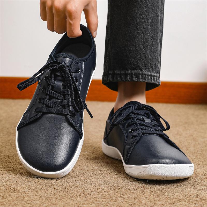 Size 48 Mens Shoes Hot Sale Men Shoes Leather Wide Barefoot Shoe Soft Sole Male Casual Shoes Fashion Wear Resistant Men Sneakers