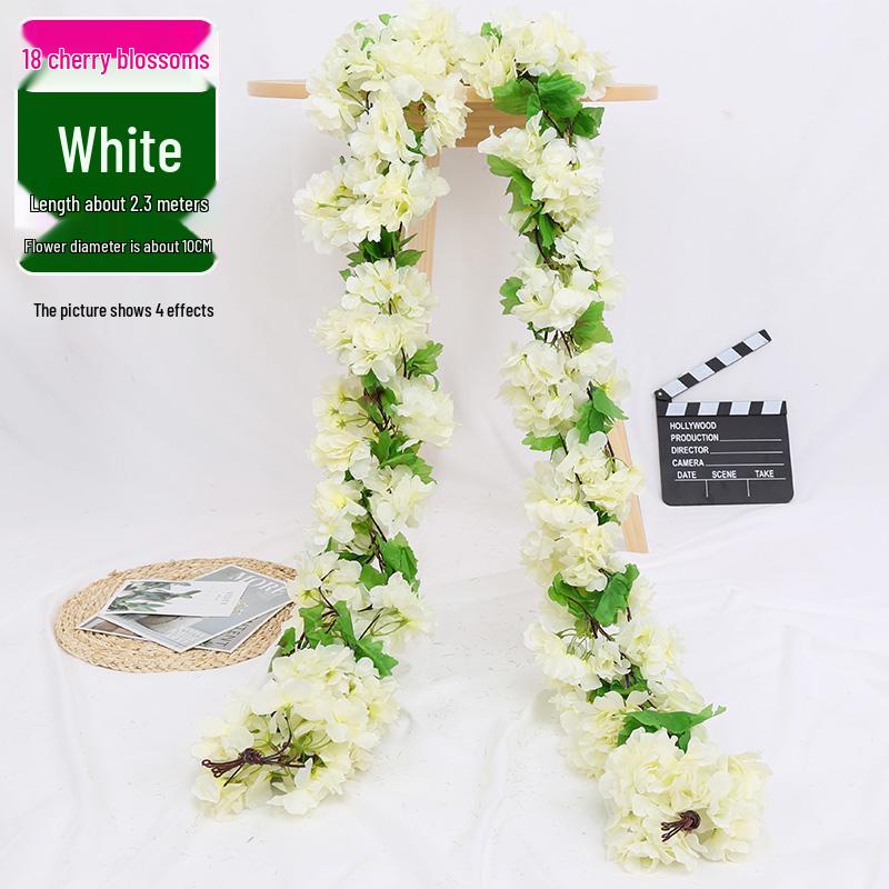 Artificial Rose Vine Decoration for Wedding Ceiling or Water Pipe Cover