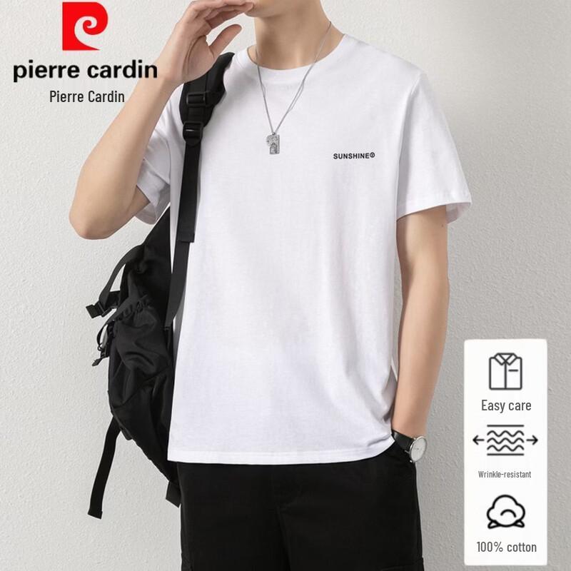 Pierre Cardin Men s Pure Cotton Round Neck Short Sleeve T-Shirt XL