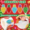 500pcs Christmas Tree Glitter Stickers with Multi-Color Sparkling, Self-Adhesive PVC Labels for Gift Wrapping, Scrapbooking