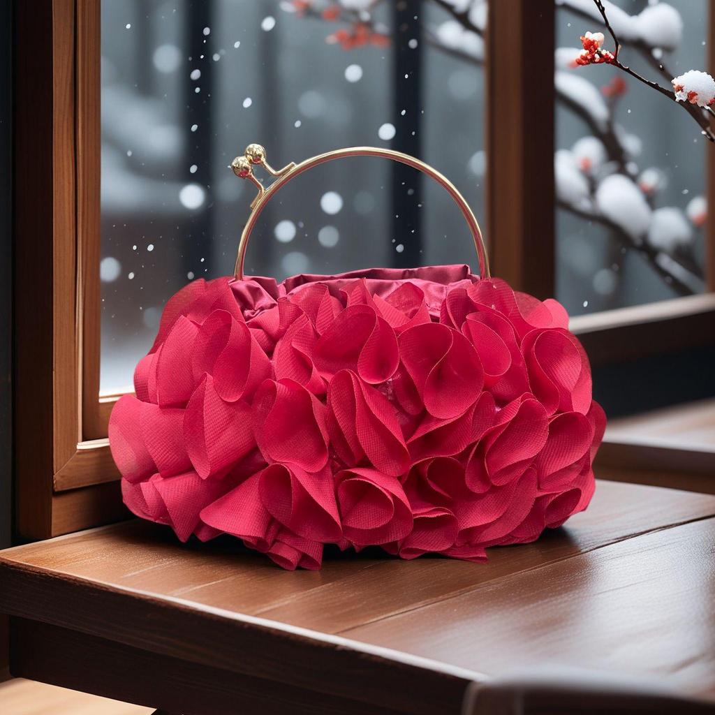 Elegante florale Clutch: Tasche für Braut-, Abend- und Cheongsam-Anlässe