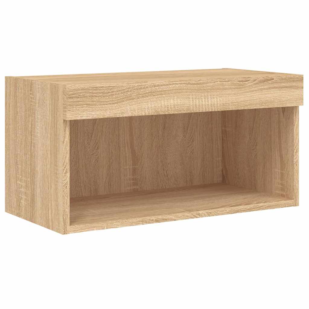8-teiliges TV-Möbelset mit LED, Sonoma-Eiche