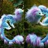 60cm Length Cartoon Animal Blue Dragon Figure Plush Cute Stuffed Doll Kids Toy Children Exquisite Birthday Gifts Home Decoration