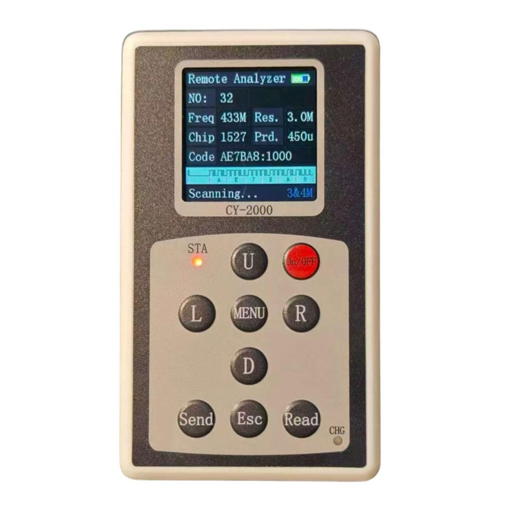 Dual Band Remote Control Signal Detector CY-2000 with 315MHz/433MHz and PT2262 eV1527 Chip Detection and 50 Sets Data Storage