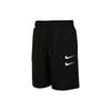 Swoosh French Terry Shorts mit Alphabet-Print Lässige Sporthosen Schwarz Herren DB4958-010