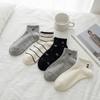Breathable Kawaii Shallow Socks Stripe Bow Boat Socks Korean Style Short Tube Socks  Warm