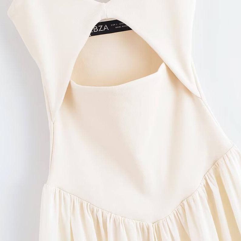 2025 Summer Women's European & American Style Open Design Sling Dress
