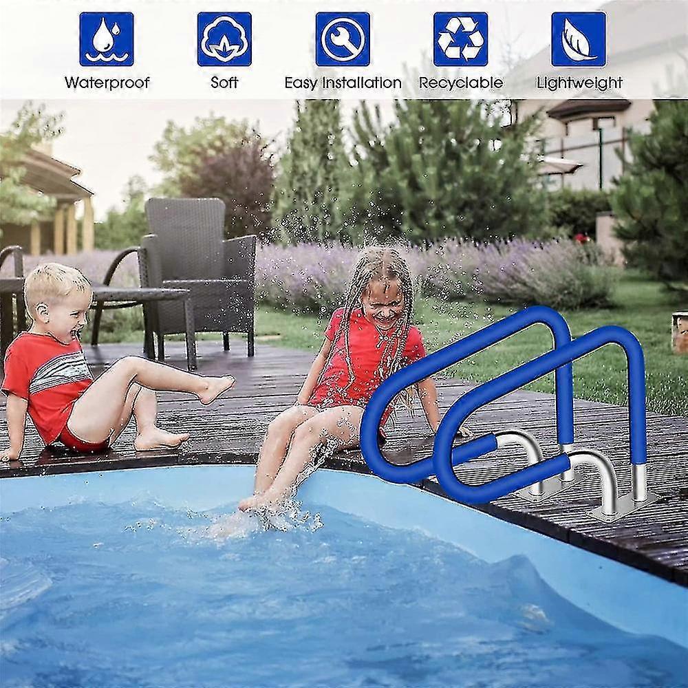 4/6/8/10ft Zipper Pool Handrail Cover, Zipper Swimming Pool Hand Rail Cover Blue Grip For Pool Handrails Pool Rail Covers Pool Railing Cover - Miao