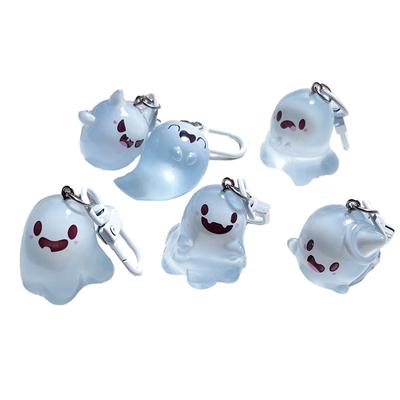 Halloween Jelly Ghost Keychain 3D Cartoon Glow-In-The-Dark Elf Pendant Holiday Gift