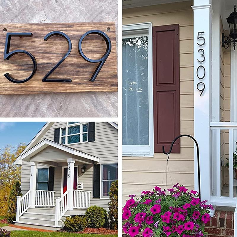 Address Number Digits Plate Plaque Sign Sticker For Door Family Hotel Apartment Office Home Street Door Number Plate Wall Decor