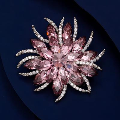 Spilla Bauhinia Lussuosa ed Elegante per Donne, Spilla di Alta Gamma e Squisita Anti-riflesso per Giacca da Abito Corsage