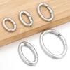1/2pcs Oval 304 Stainless Steel O Ring Spring Clasps Openable Carabiner Keychain Bag Clips Hook Connectors for Jewelry Making