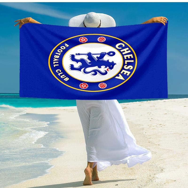 1pc C-Chelsea Beach Towel, Comfortable and Thick, and Swimming/Bath/Picnic/Camping Towel, Suitable for Seaside Beaches