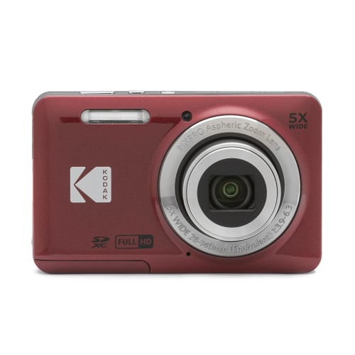 

KODAK PIXPRO Проста у використанні Zoom FZ55-RD 16MP цифрова камера 5x оптичний зум ширококутний 28 мм 2,7 дюймовий РК-екран (Червоний)