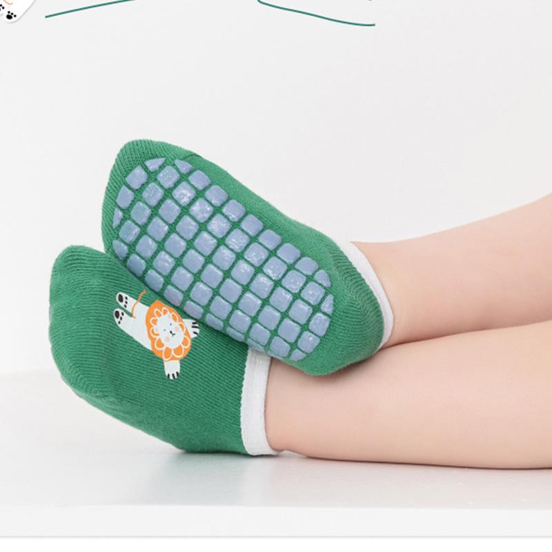 3 Pairs/Lot Cartoon Newborn Socks 0-5Years Children's Anti-slip Socks Cute Toddler Boy Girl Cotton Baby Socks