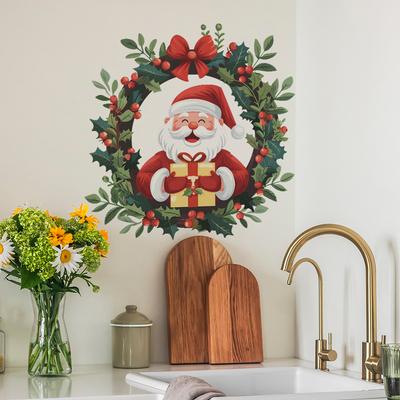 Weihnachtskränze Grüne Pflanzen Geschenke Schlafzimmer Wohnzimmer Arbeitszimmer Hintergrund Landschaftsbau Wandaufkleber